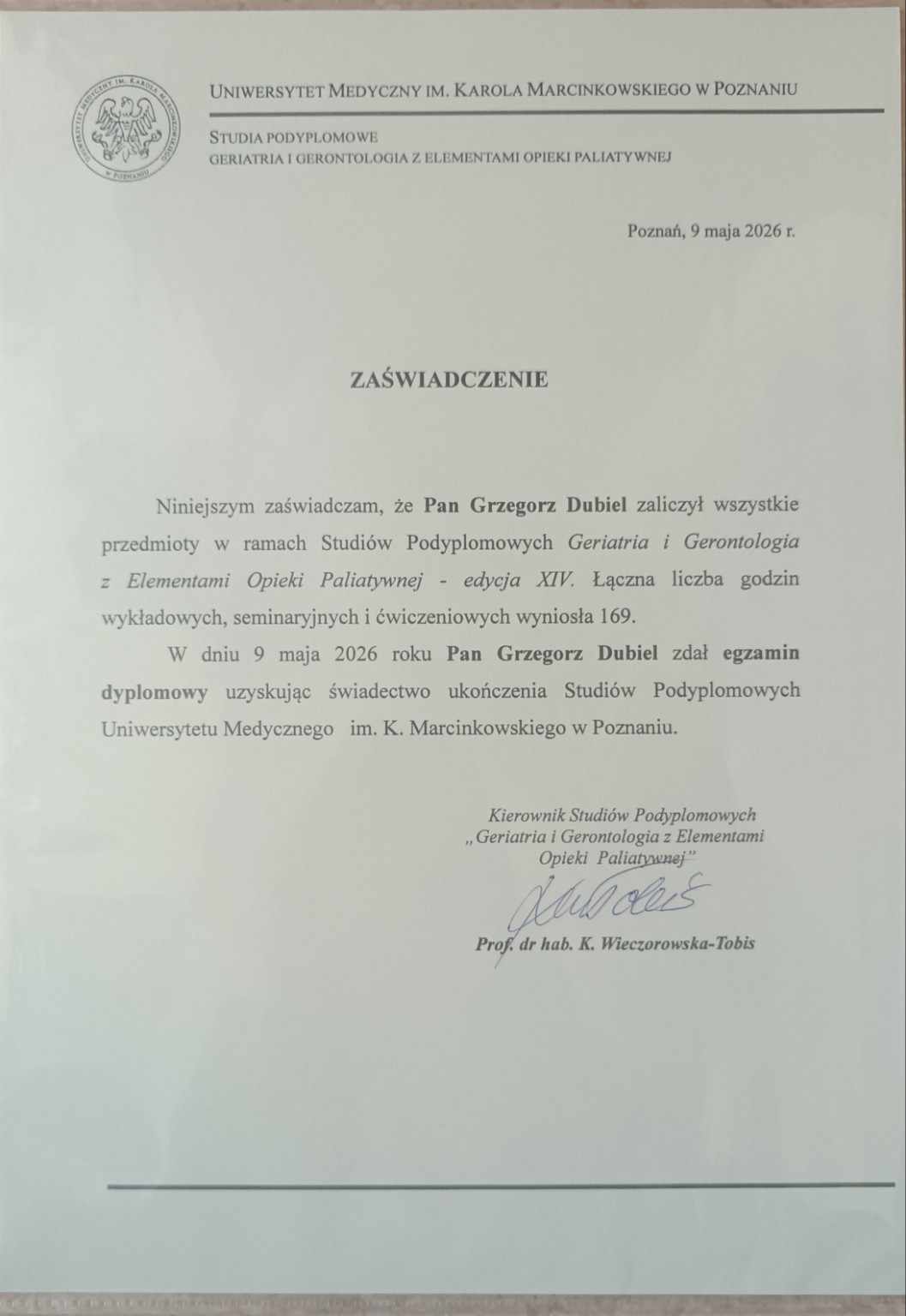 Specjalista Geriatrii i Gerontologii – nowe kompetencje w Gabinecie