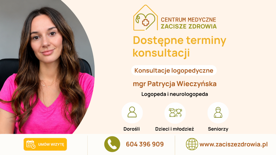 Dostępne terminy konsultacji logopedycznych.