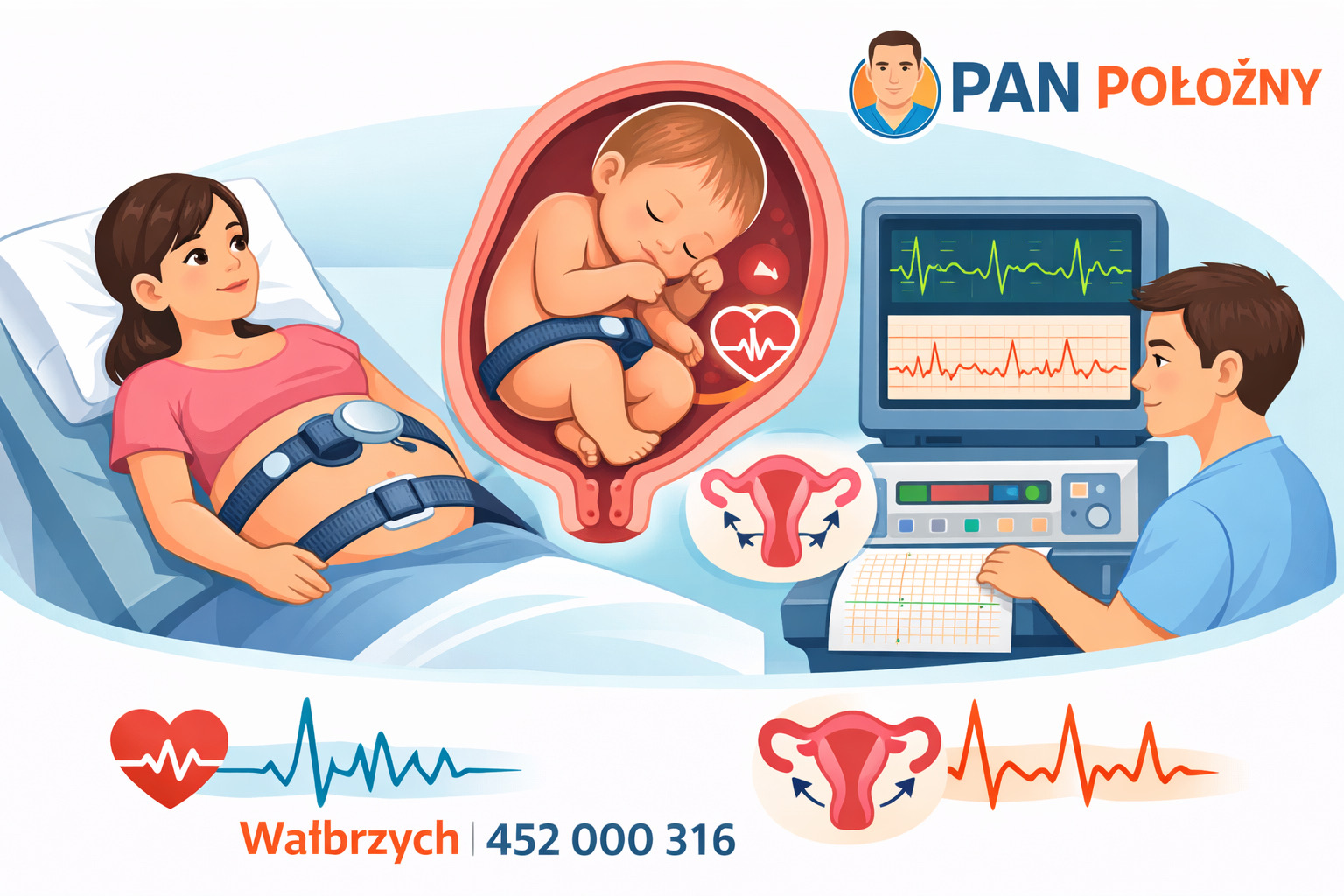 KTG (kardiotokografia) płodu